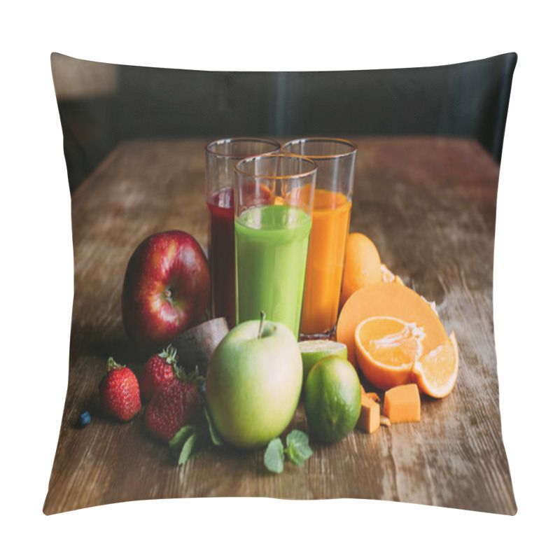 Personality  Various Smoothies In Glasses Pillow Covers