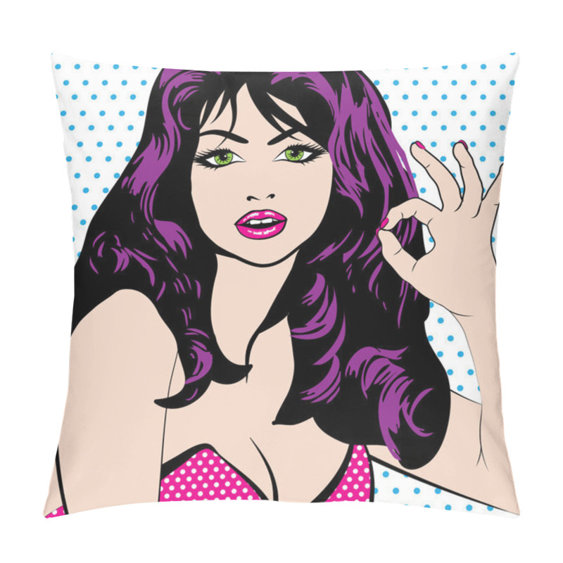 Personality  Woman Hand. OK! Sign. Pillow Covers