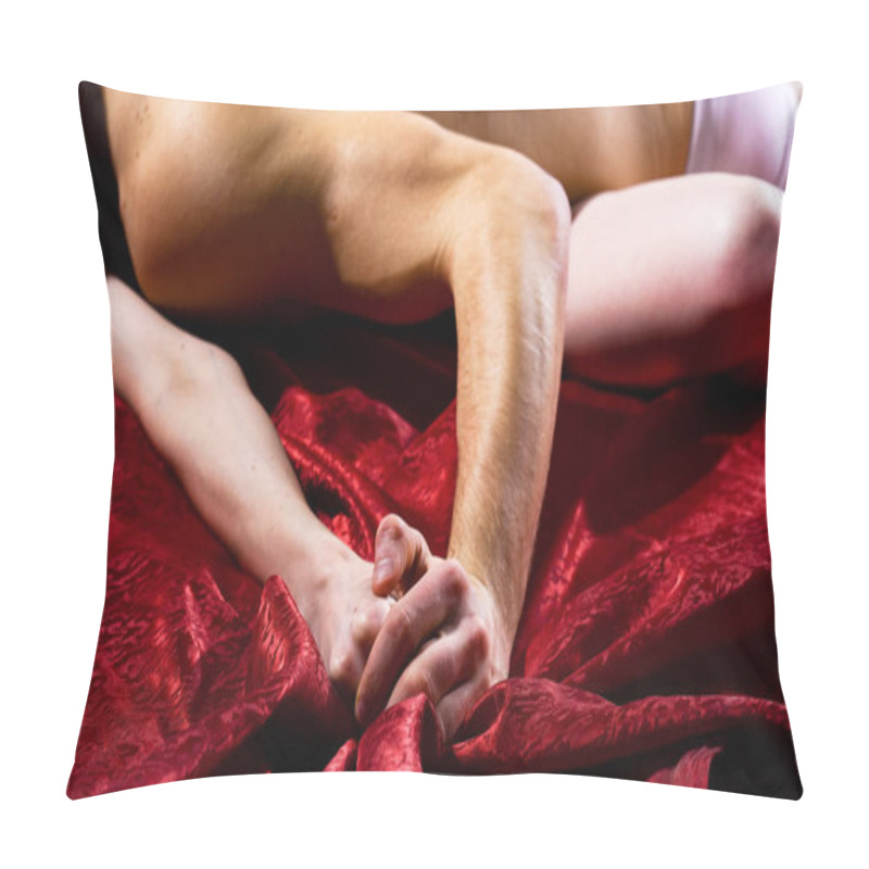 Personality  Female Orgasm. Sex And Pleasure Concept. Feeling Of Intense Sexual Pleasure. Hand Squeeze Bedclothes. Moaning In Sex Ecstasy. Naked Lovers Passionate Sex. Passionate Couple Have Sex Make Love Pillow Covers