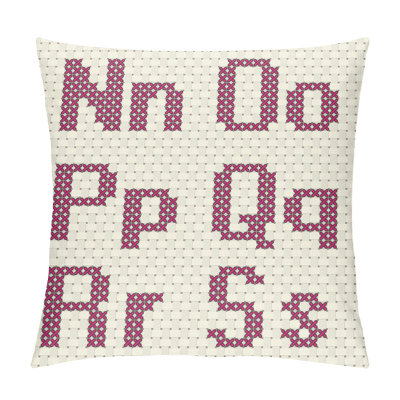 Personality  Cross Stitch Alphabet And Number. Pillow Covers