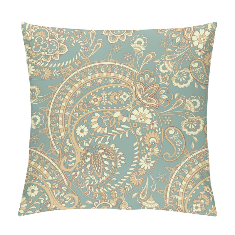 Personality  Paisley Seamless Pattern. Damask Vector Background Pillow Covers