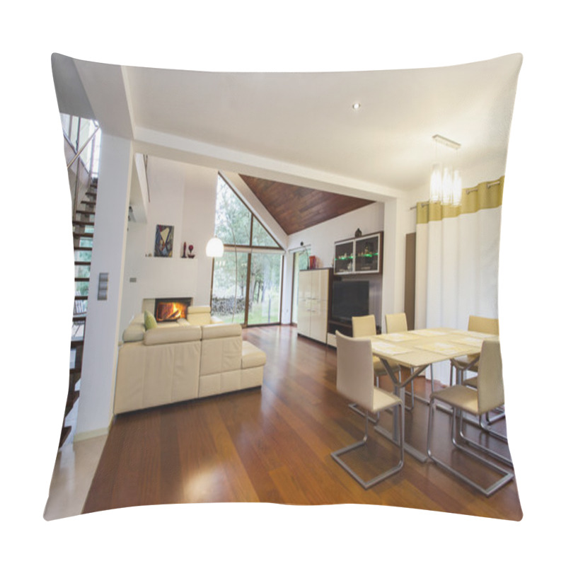 Personality  Ground Floor Of Modern House Pillow Covers