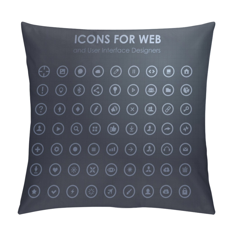 Personality  Set Of Icons For Web And User Interface Desig Pillow Covers