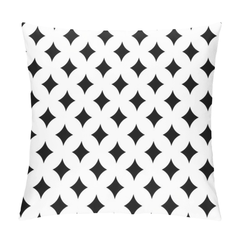 Personality  Abstract Geometric Pattern With Crosses, Stripes, Lines. Seamless Vector Background. White And Black Ornament. Modern Reticulated Graphic Design. Pillow Covers