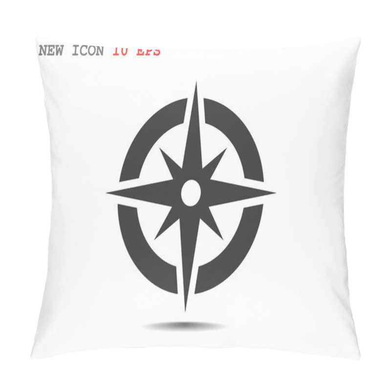 Personality  Compass Web Icon With Wind Rose Pillow Covers