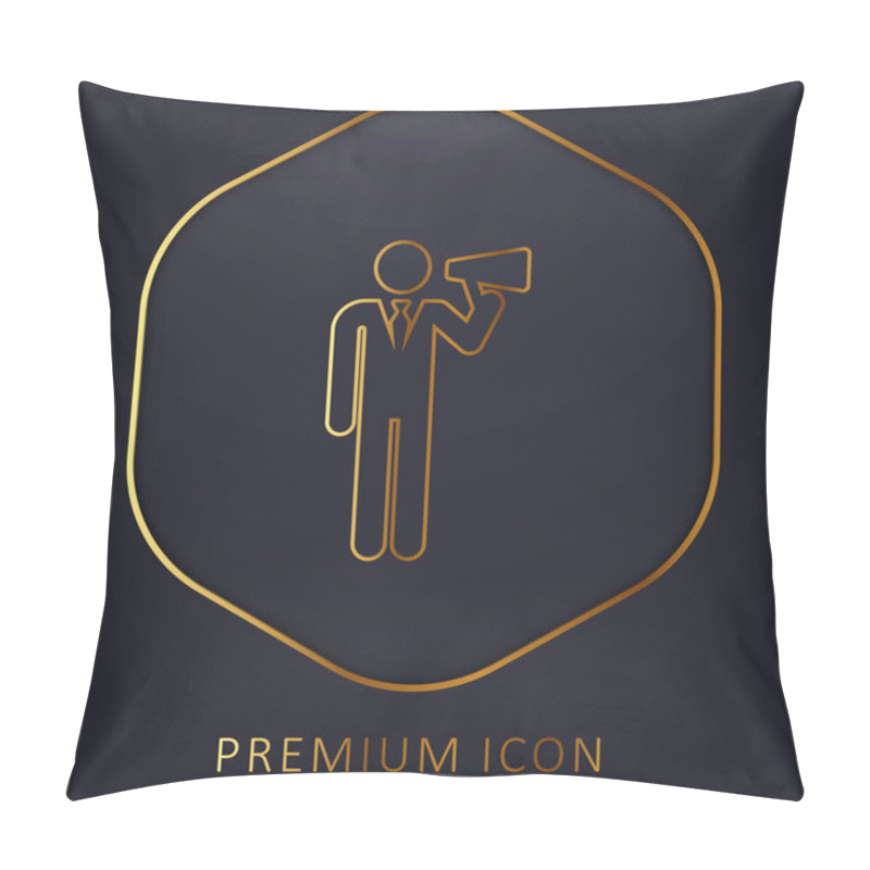 Personality  Boss Golden Line Premium Logo Or Icon Pillow Covers