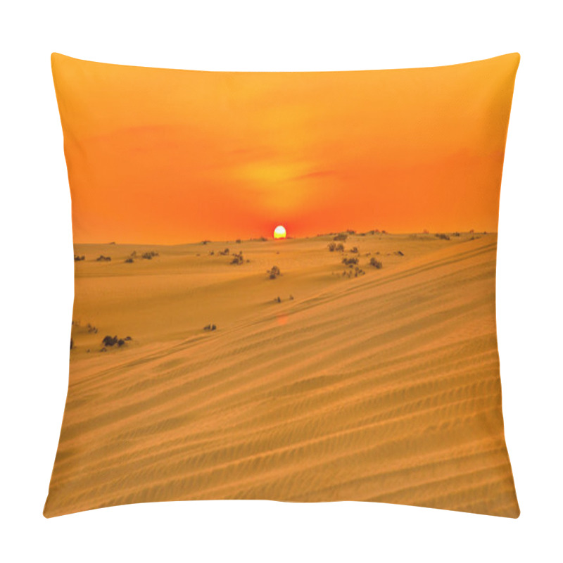 Personality  Sunset Over Desert Dunes Pillow Covers