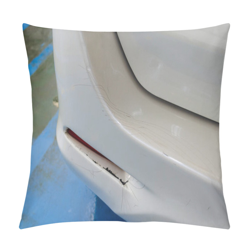 Personality  White Car Rear Bumper Cracks Pillow Covers