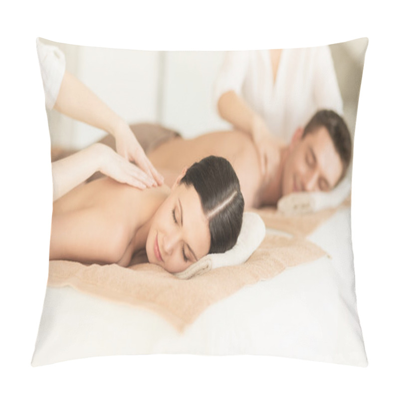 Personality  Couple In Spa Pillow Covers