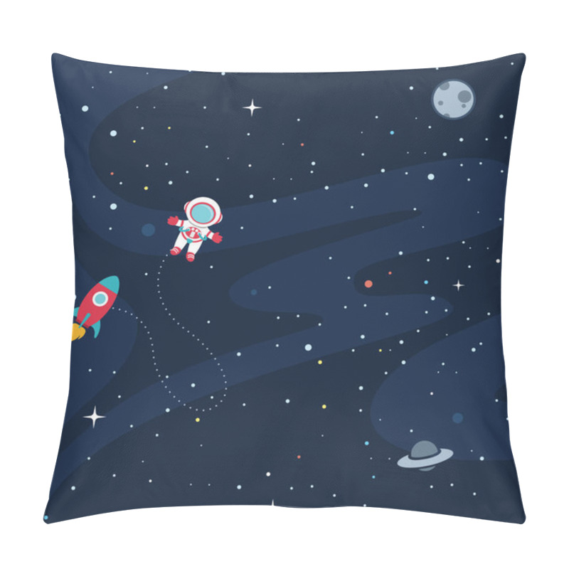 Personality  Vector Illustration Of Space Pillow Covers