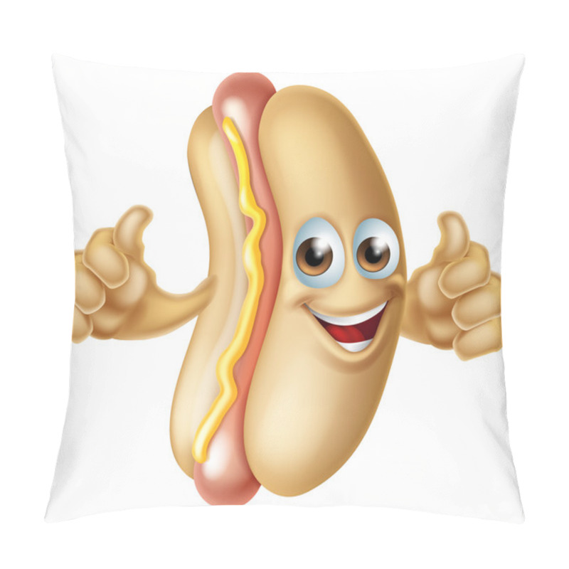 Personality  Cartoon Hotdog Mascot Pillow Covers