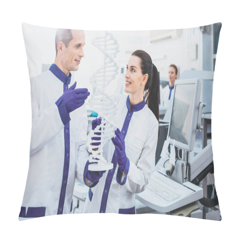 Personality  Cheerful Physicians Having Pleasant Talk Pillow Covers