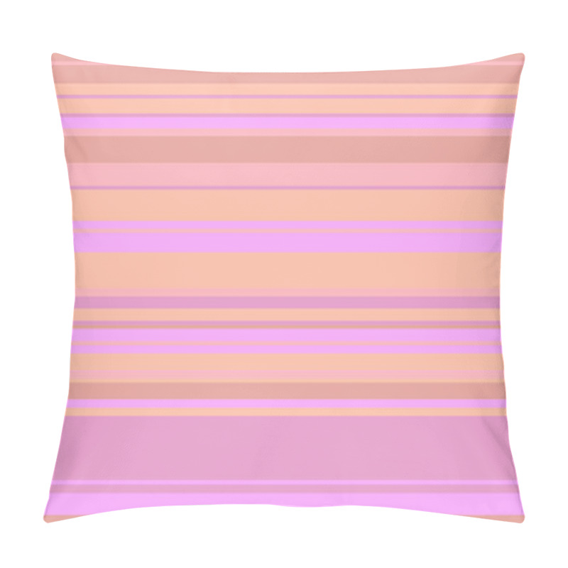 Personality  Horizontal Pastel Stripes In Peach, Pink, And Lavender Create A Calming, Minimalist Background. Ideal For Websites, Presentations, Or Stationery Design. Pillow Covers