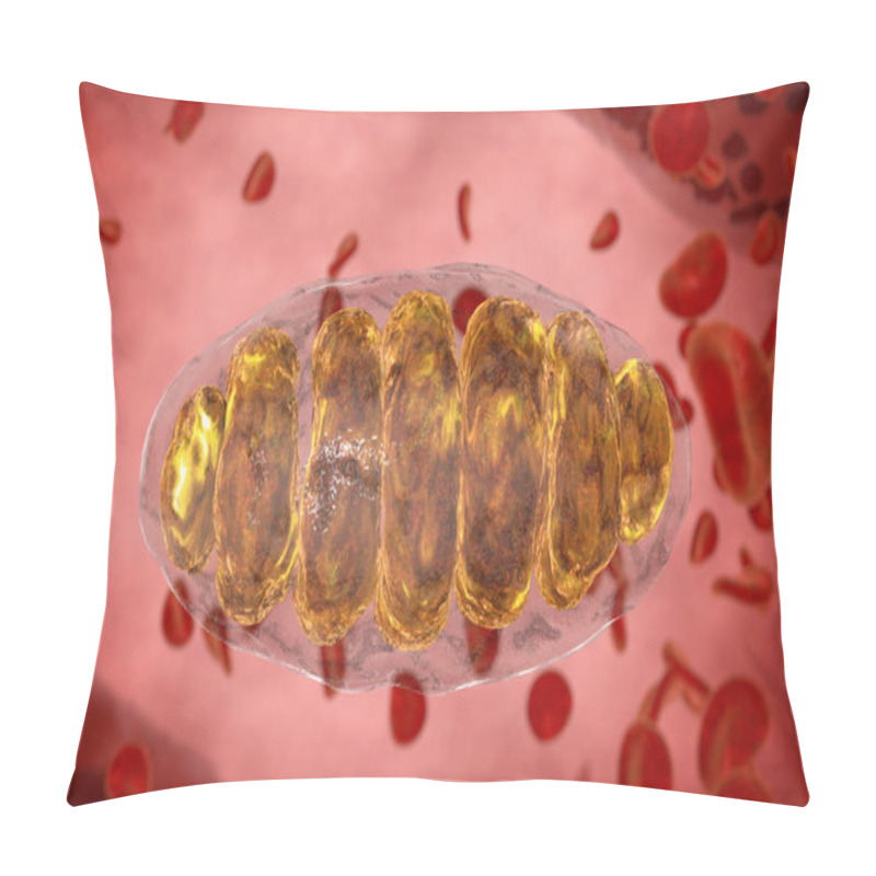 Personality  Mitochondrion, Mitochondrial. Medical Concept . Inside Human Organism Pillow Covers