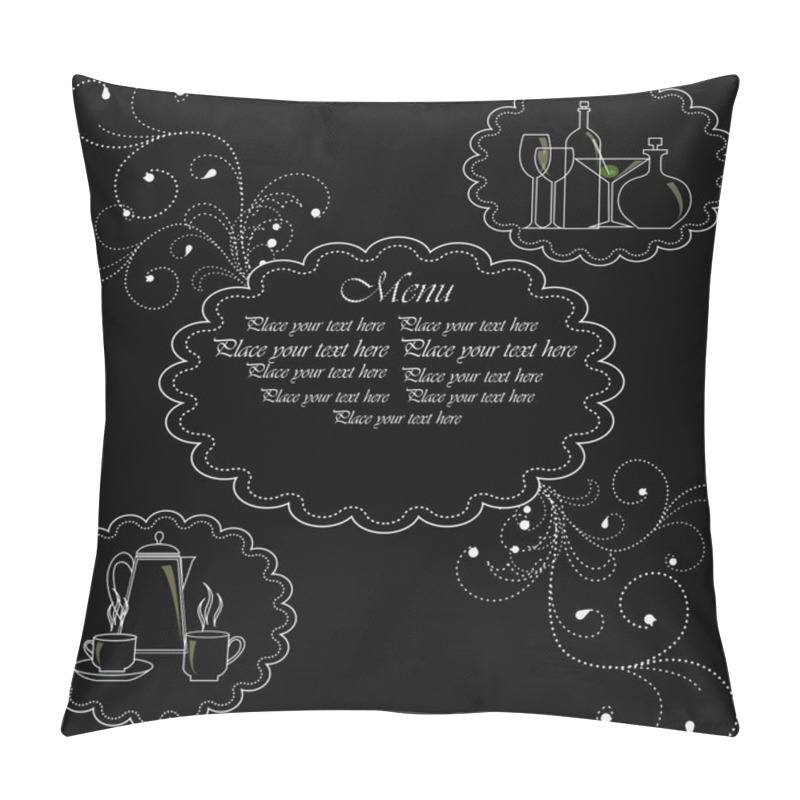 Personality  Template For The Menu With Ware Pillow Covers