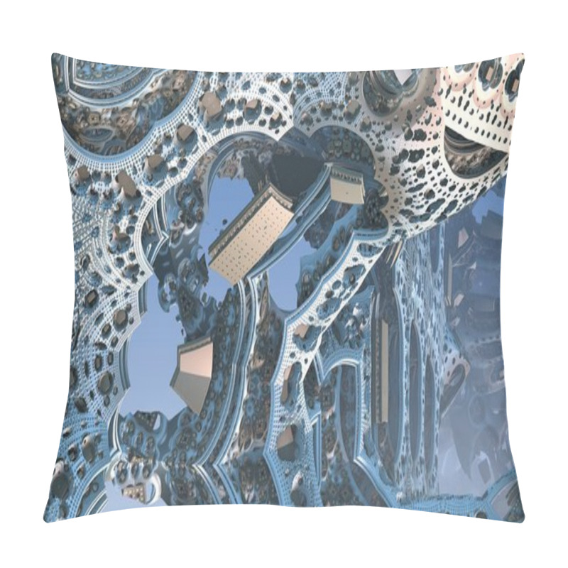 Personality  3D Fantasy Abstract Background From Strange Shapes, 3D Illustration Pillow Covers