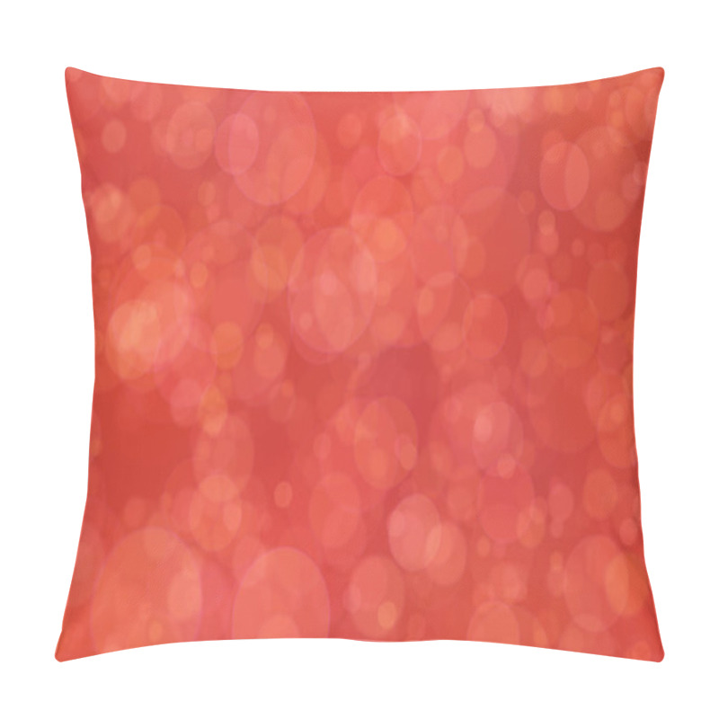 Personality  Red Abstract Background, Circle Shaped Spots With Bokeh. Pillow Covers