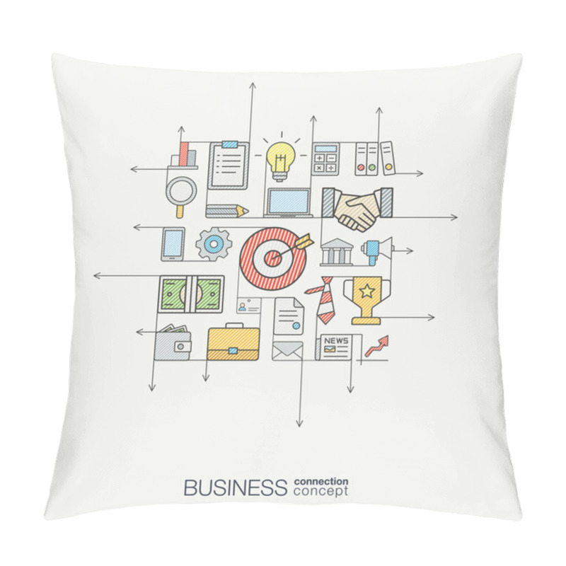 Personality  Business Integrated Thin Line Symbols Pillow Covers