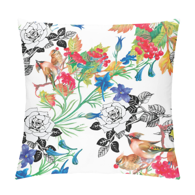 Personality  Blooming Flowers Pattern Pillow Covers