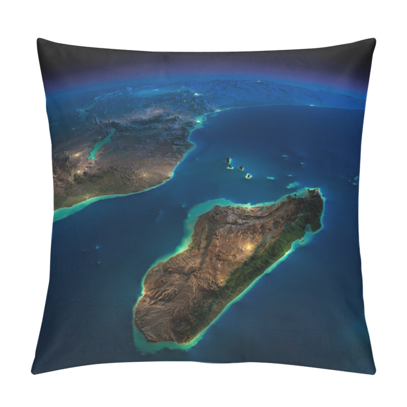 Personality  Night Earth. Africa And Madagascar Pillow Covers