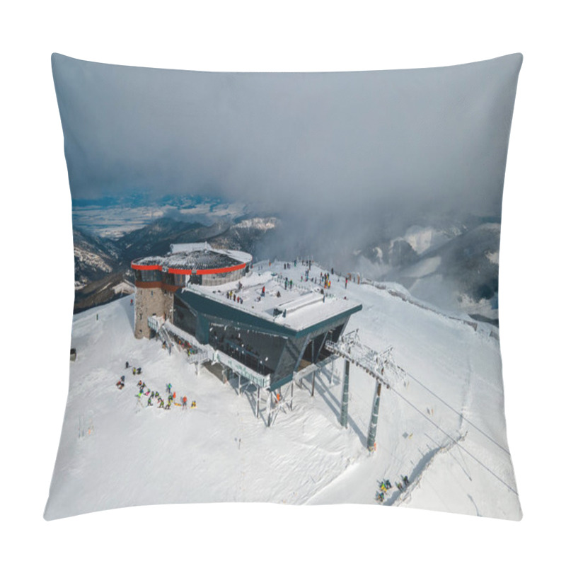 Personality  Aerial View Of Top Ski Lift Cabin Station On Chopok Mountain Slovakia Pillow Covers