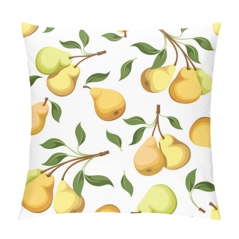 Personality  Seamless Background With Pears. Vector Illustration. Pillow Covers