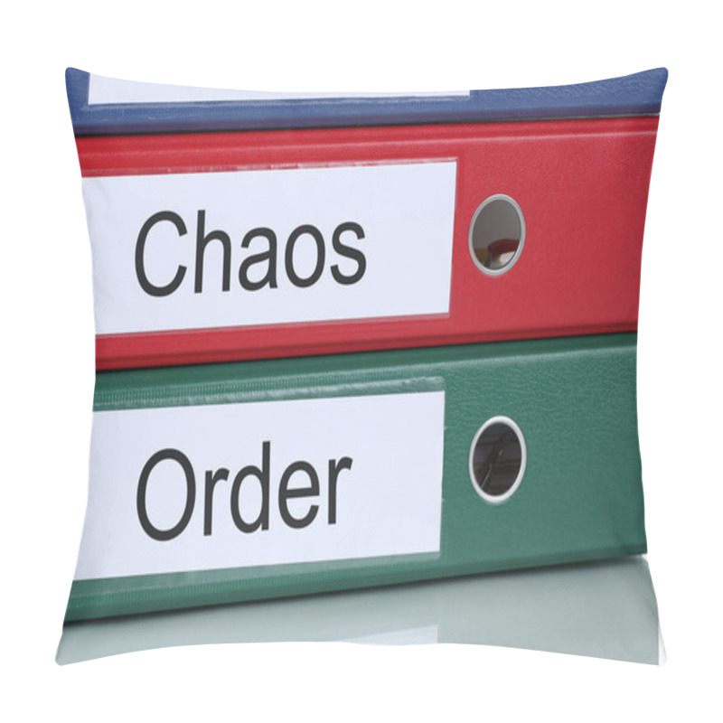 Personality  Chaos And Order Organisation In Office Business Concept Pillow Covers