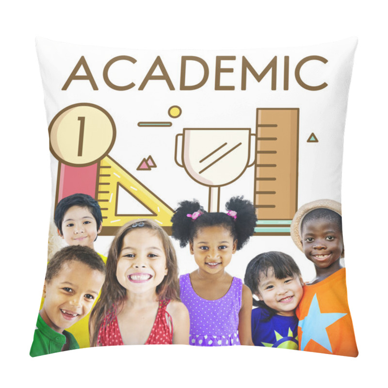 Personality  Cute Diverse Kids Smiling Pillow Covers