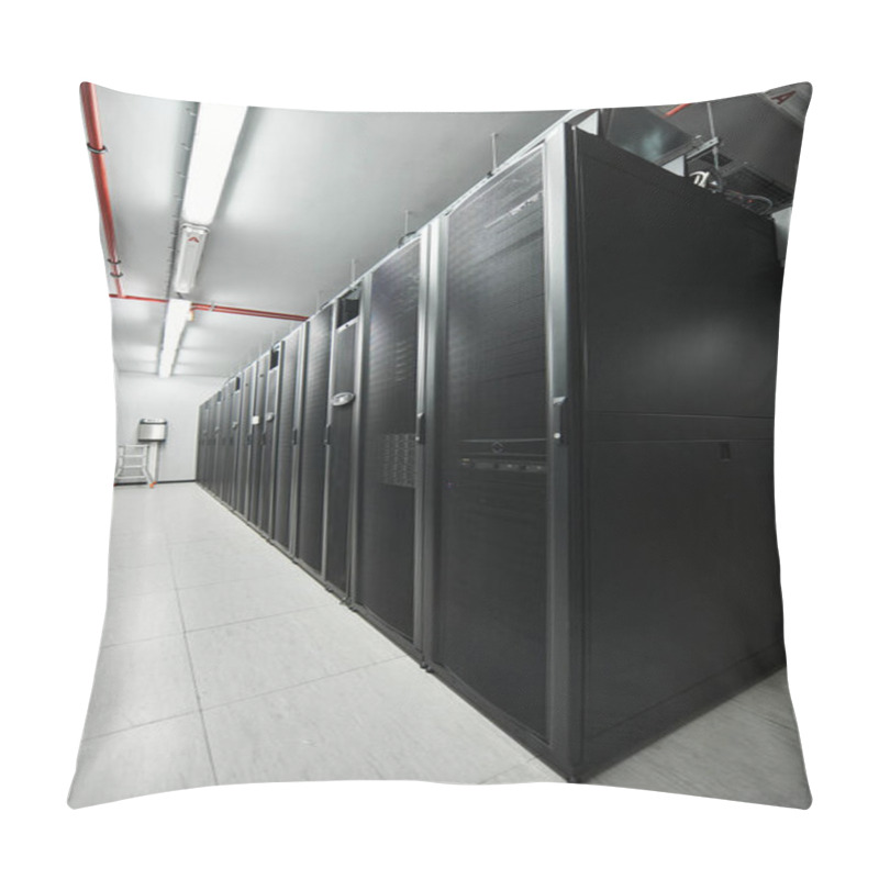 Personality  A Professional Data Center Features Rows Of Server Hardware In A Sleek, Modern Setup. Pillow Covers