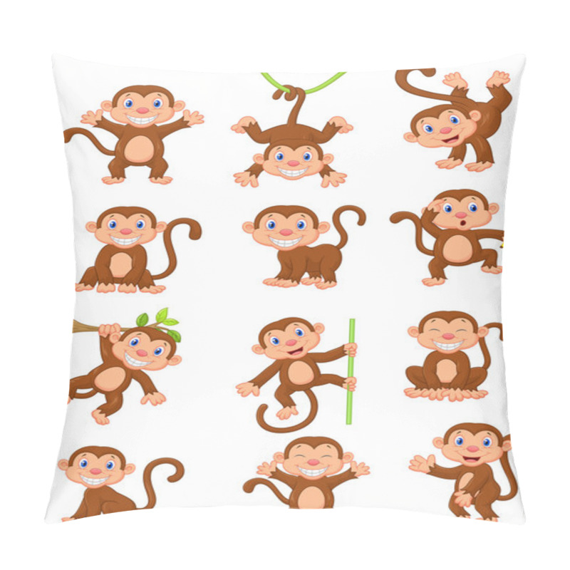 Personality  Monkey Cartoon Set Pillow Covers