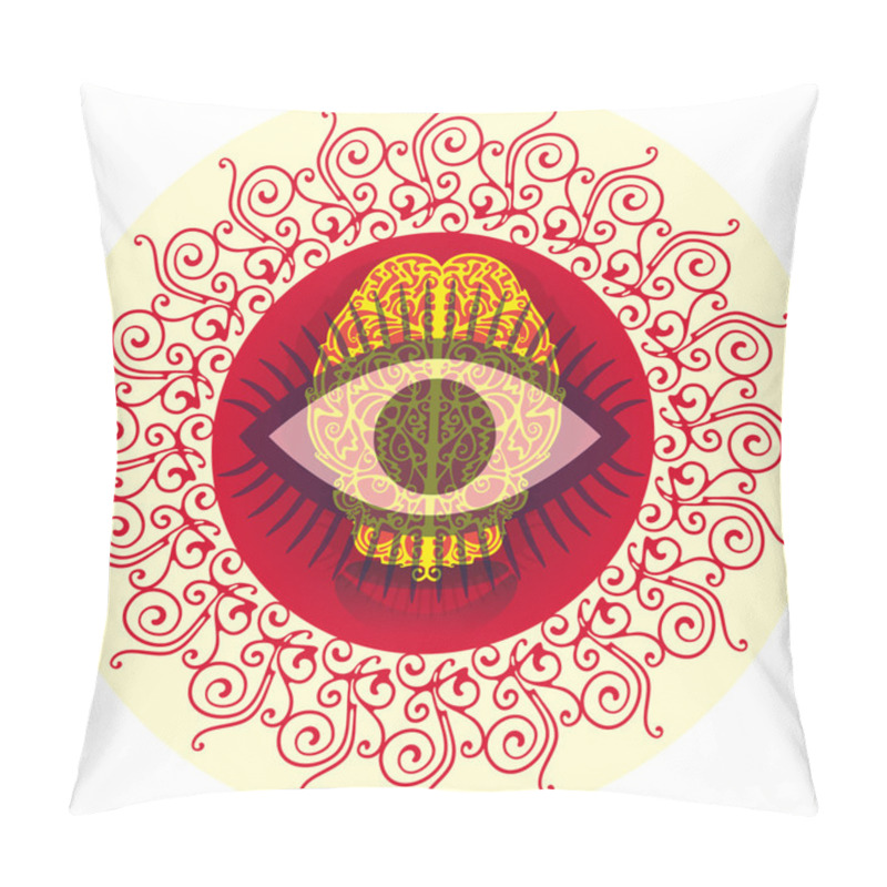 Personality  Surreal Head. Pillow Covers