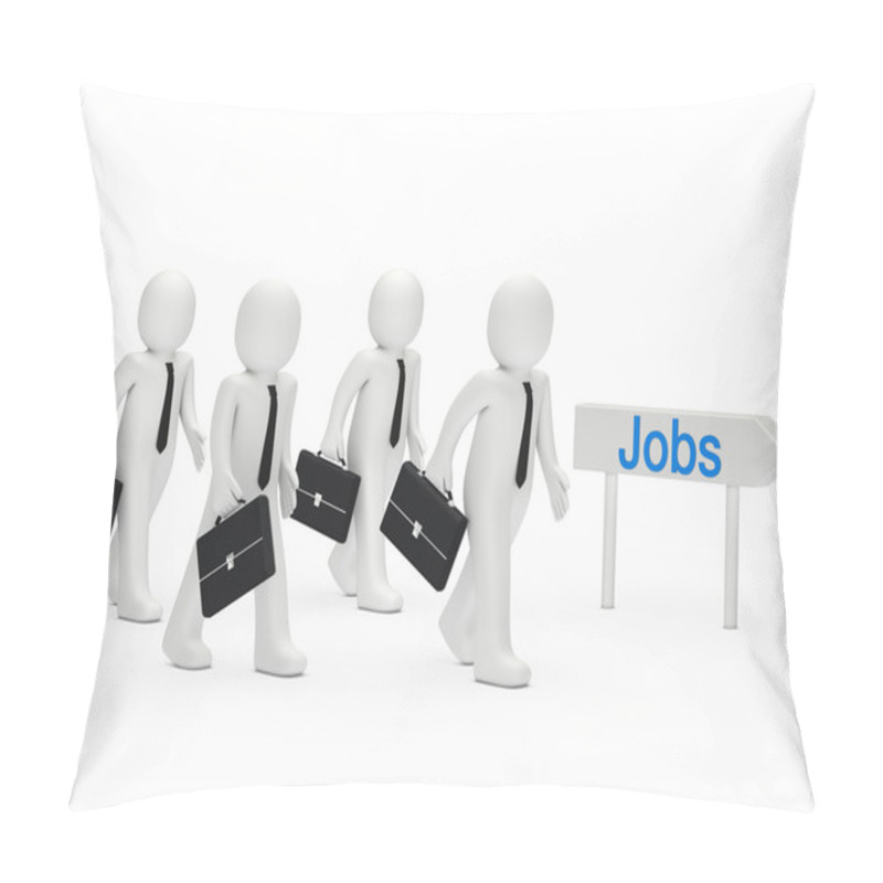 Personality  3d Businessman Run Job Pillow Covers