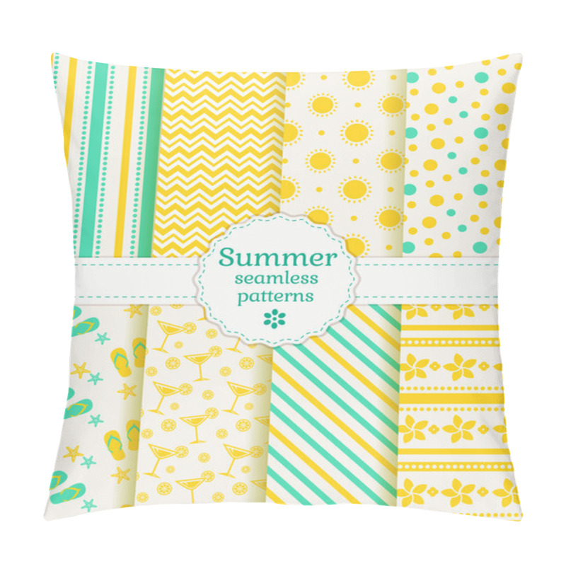 Personality  Summer Seamless Patterns. Vector Collection. Pillow Covers