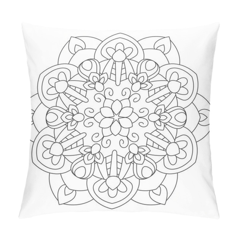 Personality  Flower Mandala Vector Illustration Pillow Covers