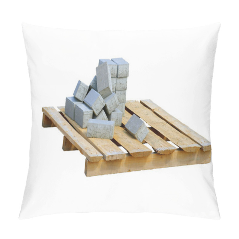 Personality  Sett, Paving Block On White Background Pillow Covers