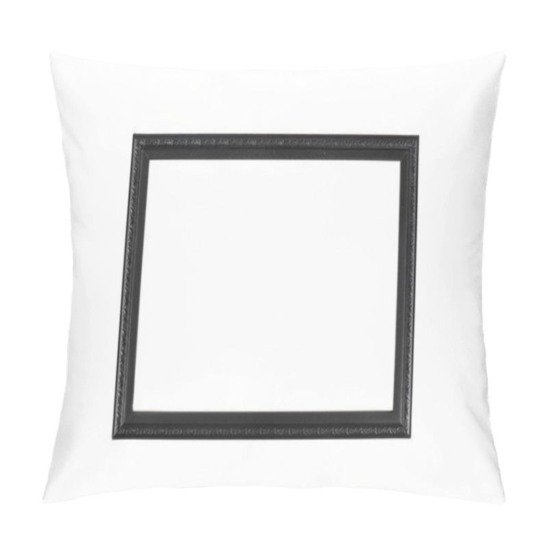 Personality  Black Decorative Frame With Ornament Isolated On White Pillow Covers