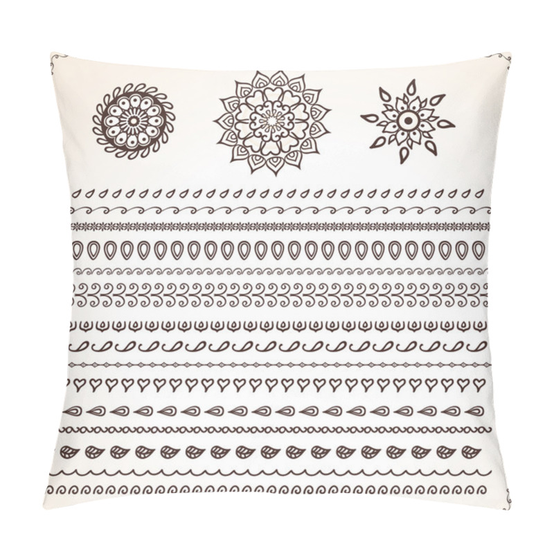 Personality  Set Of Ethnic Ornamental Borders Pillow Covers