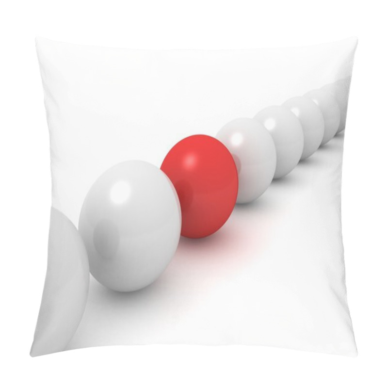 Personality  Different Element Red Ball In Others White Pillow Covers