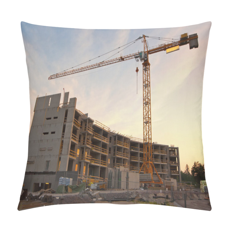 Personality  Construction Site In Morning Pillow Covers