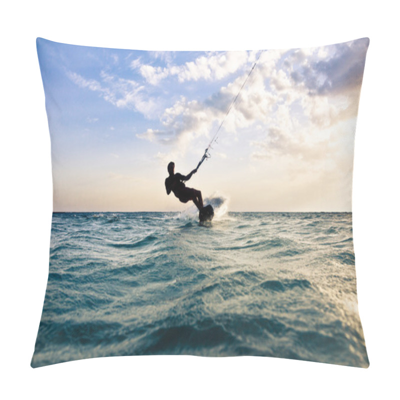 Personality  Kite Boarding In Action Pillow Covers