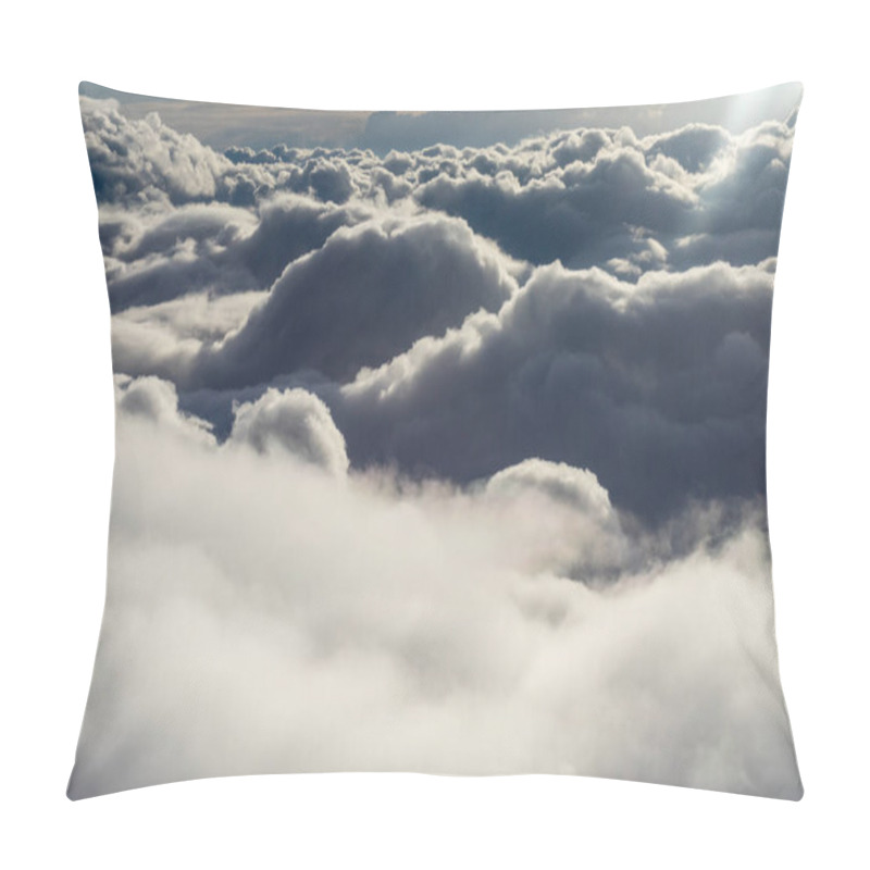 Personality  View Of Clouds From Airplane Window, A Group Of Clouds In The Sky Pillow Covers