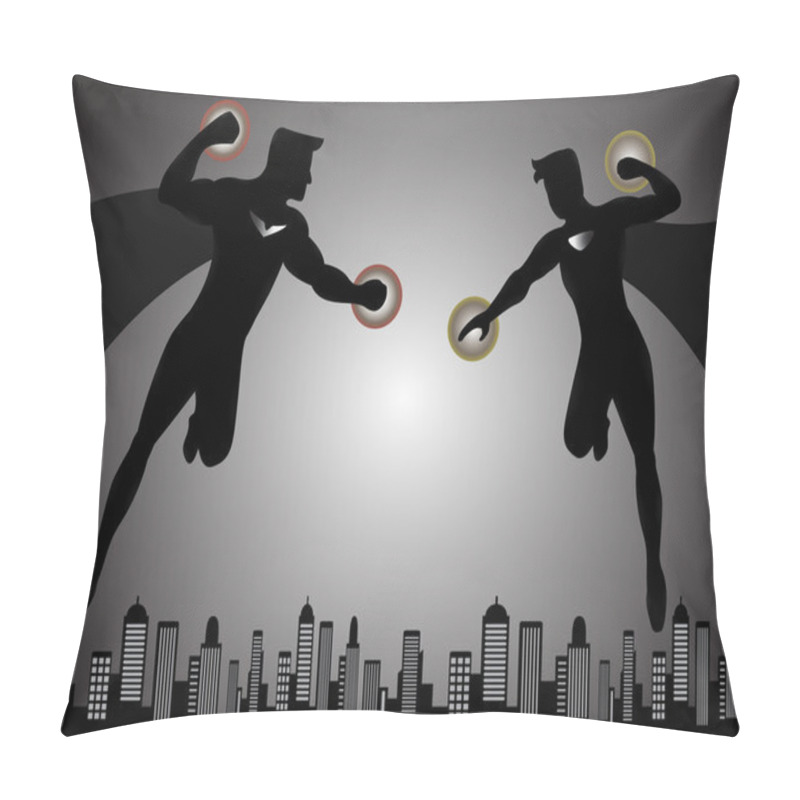 Personality  Superhero Fight Silhouette Pillow Covers