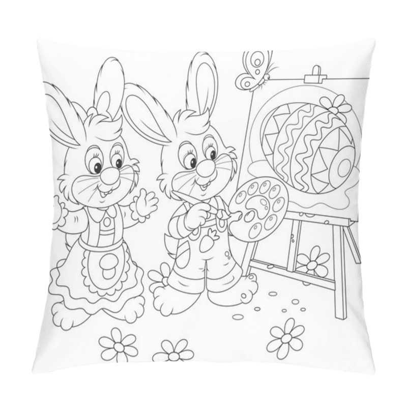 Personality  Easter Bunnies Painters Pillow Covers