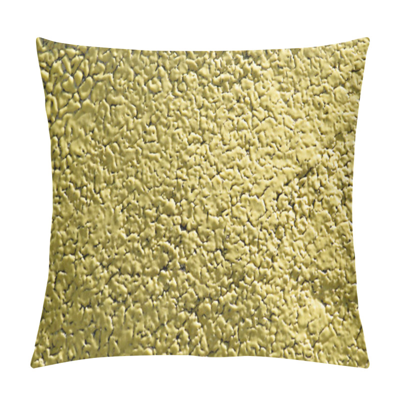 Personality  Full Frame Image Of Old Wall With Yellow Chapped Paint Background Pillow Covers