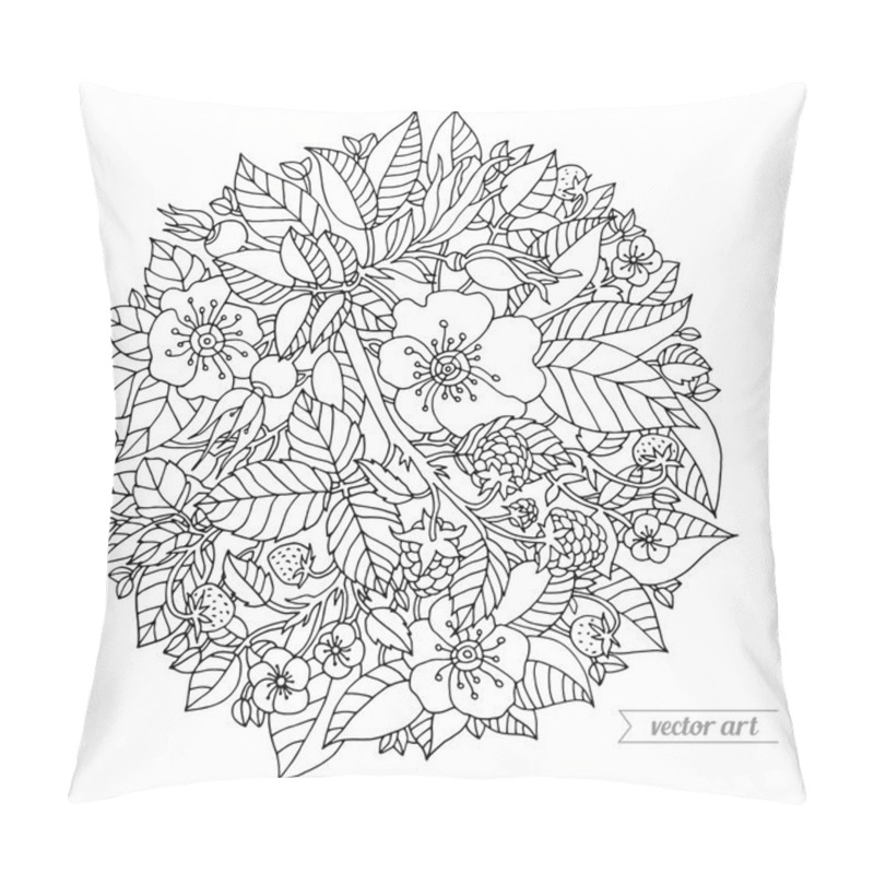 Personality  Rounded Floral Pattern Pillow Covers