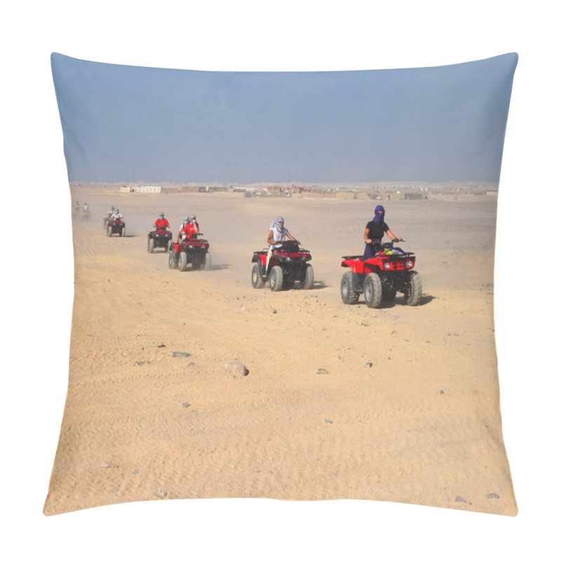 Personality  Tourist Rally On ATVs In Hurghada Pillow Covers