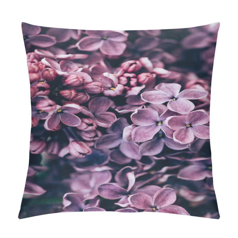 Personality  Full Frame Image Of Purple Lilac Bloom Background  Pillow Covers