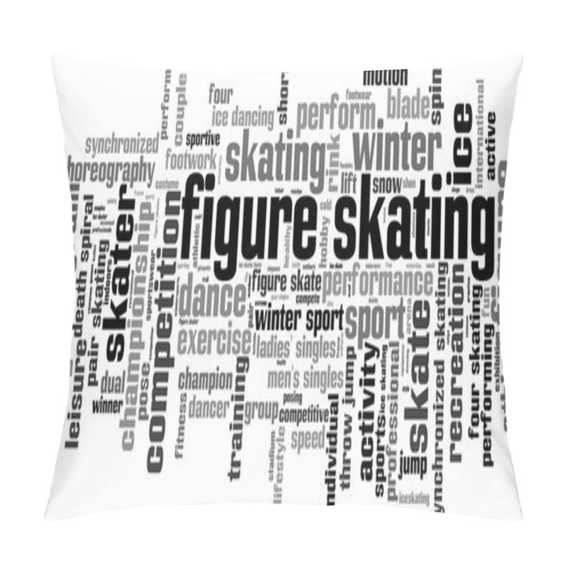 Personality  Figure Skating Word Cloud Pillow Covers