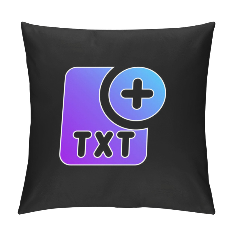 Personality  Add Blue Gradient Vector Icon Pillow Covers