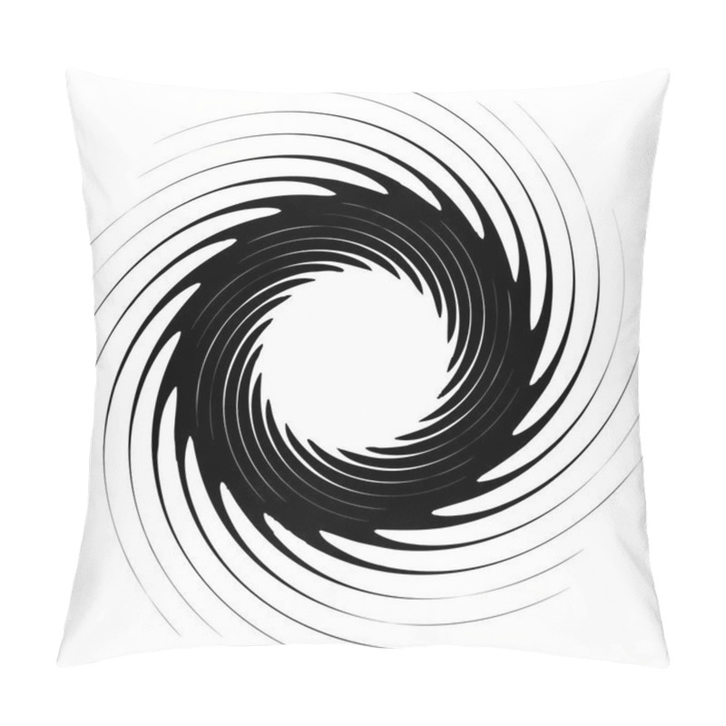 Personality  Geometric Radial Element. Abstract Concentric, Radial Geometric Motif Pillow Covers